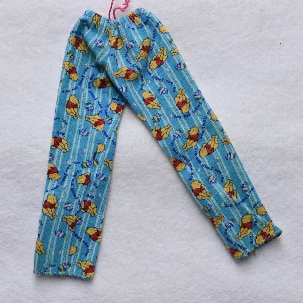 Vintage Mattel Barbie Doll Winnie the Pooh Replacement Pajama Pants PJ Disney - Picture 7 of 7